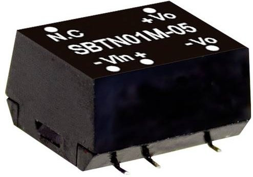 MEAN WELL SBTN01M-03 DC/DC-Wandler 12V auf 3.3V 0.300A 1W in Schwarz - Bild 1