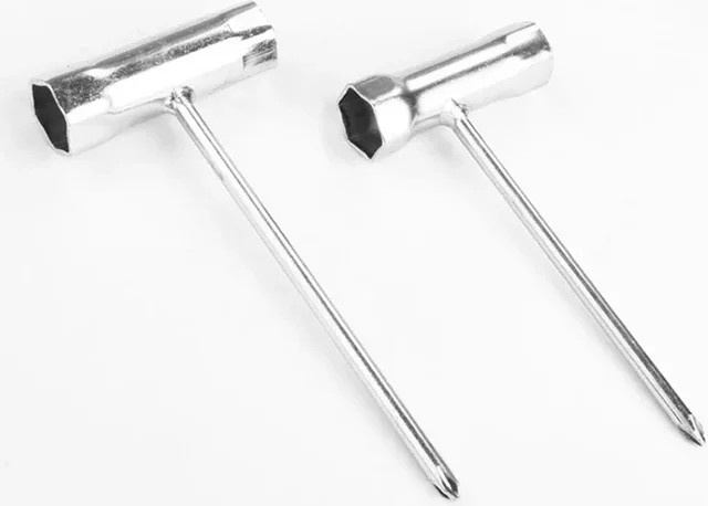 TQSDYY Zündkerzenschlüssel aus Edelstahl in Silber für Benzin-Kettensägen und Freischneider - Bild 1