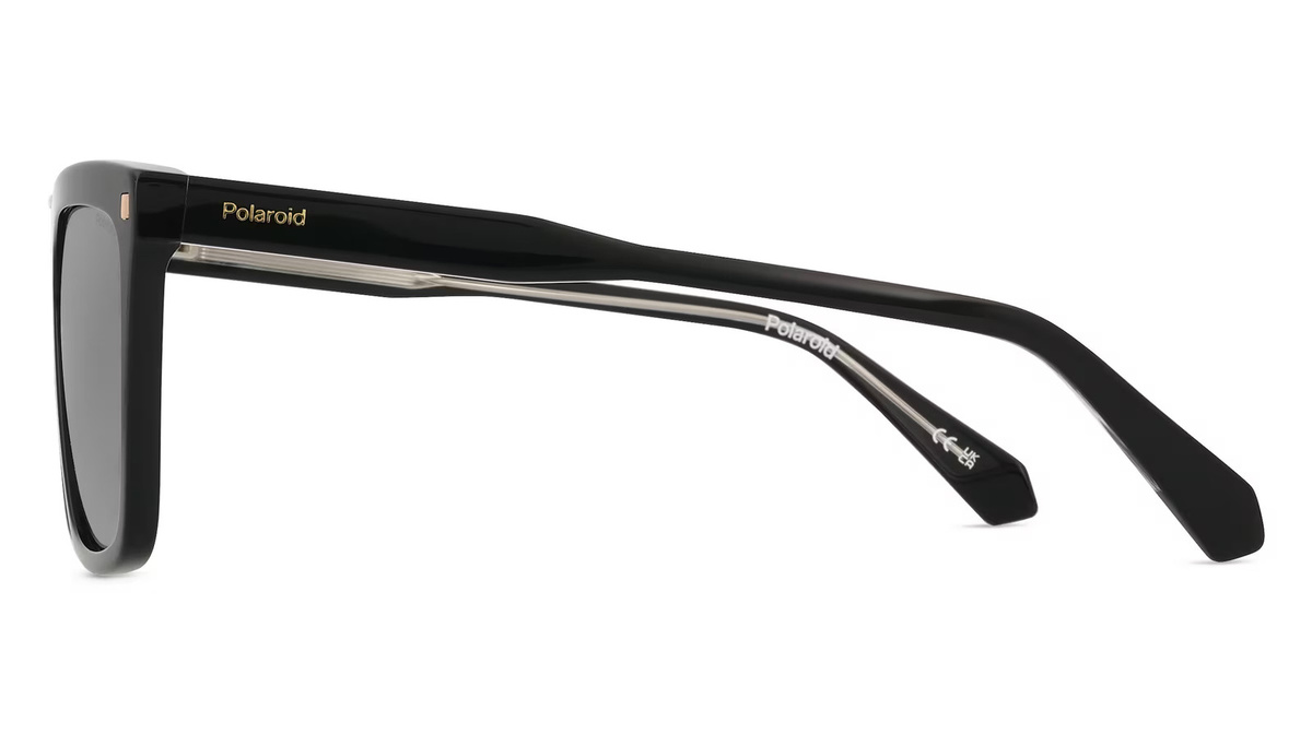Polaroid PLD 4164/S/X Sonnenbrille Damen, Vollrand, quadratisch, Acetat, schwarz, grau - Bild 2