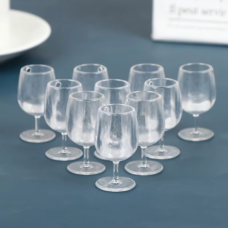Puppenhaus Miniatur Zubehör, 10-teiliges Set, Rotwein Glas Tassen Becher Saft - Bild 3