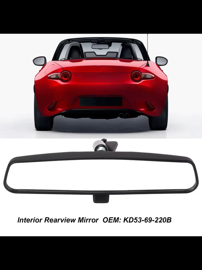 DOACT Innenrückspiegel KD53-69-220B in Schwarz als Ersatz für Mazda 3, CX-3, CX-5 und MX-5 - Bild 3