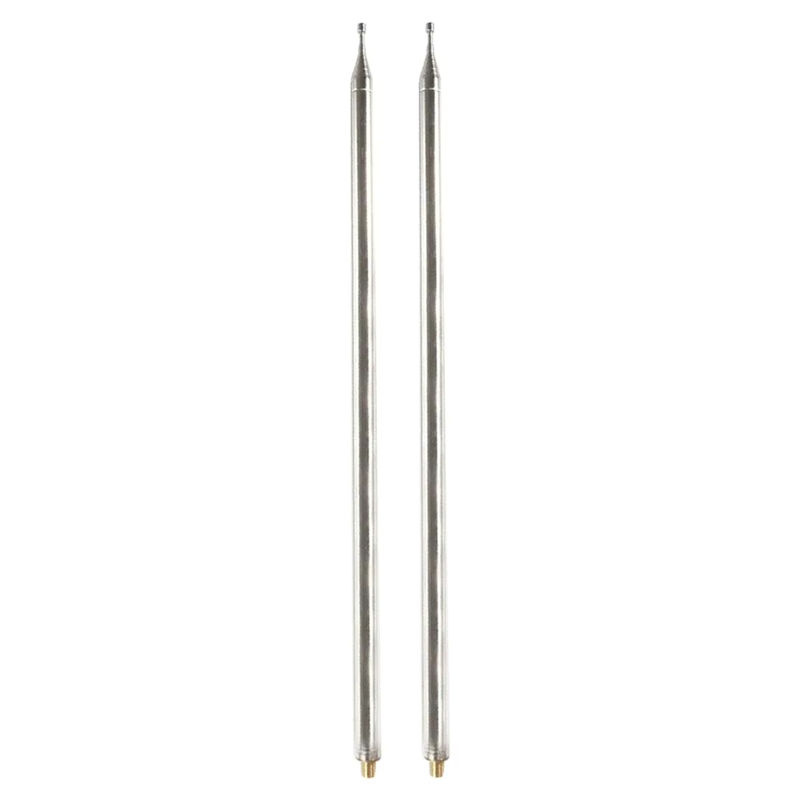 SWM 2er-Set Edelstahl Teleskop-Peitschenantenne für HF-Radio und Kurzwellen, Silber, 5,6 m - Bild 2
