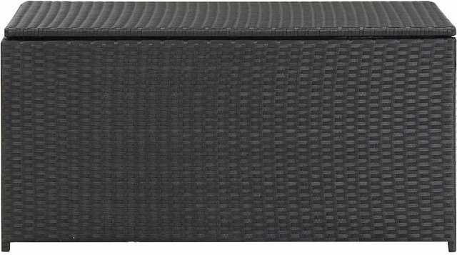 Furnicato Gartenbox aus Poly Rattan in Schwarz, B/T/H: 100 x 50 x 50 cm - Bild 1