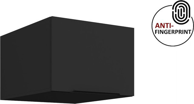 Küchen Aufsatzschrank ARIA Schwarz matt Wandmontage Breite: 50 cm - Bild 1