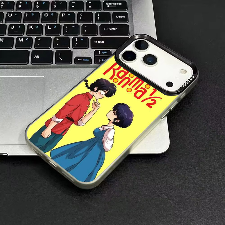 Ranma 1/2 Cartoon Handyhülle für Apple iPhone 12 13 14 15 16 17 Pro Max Plus in Multicolour mit Protect Plating Design - Bild 3