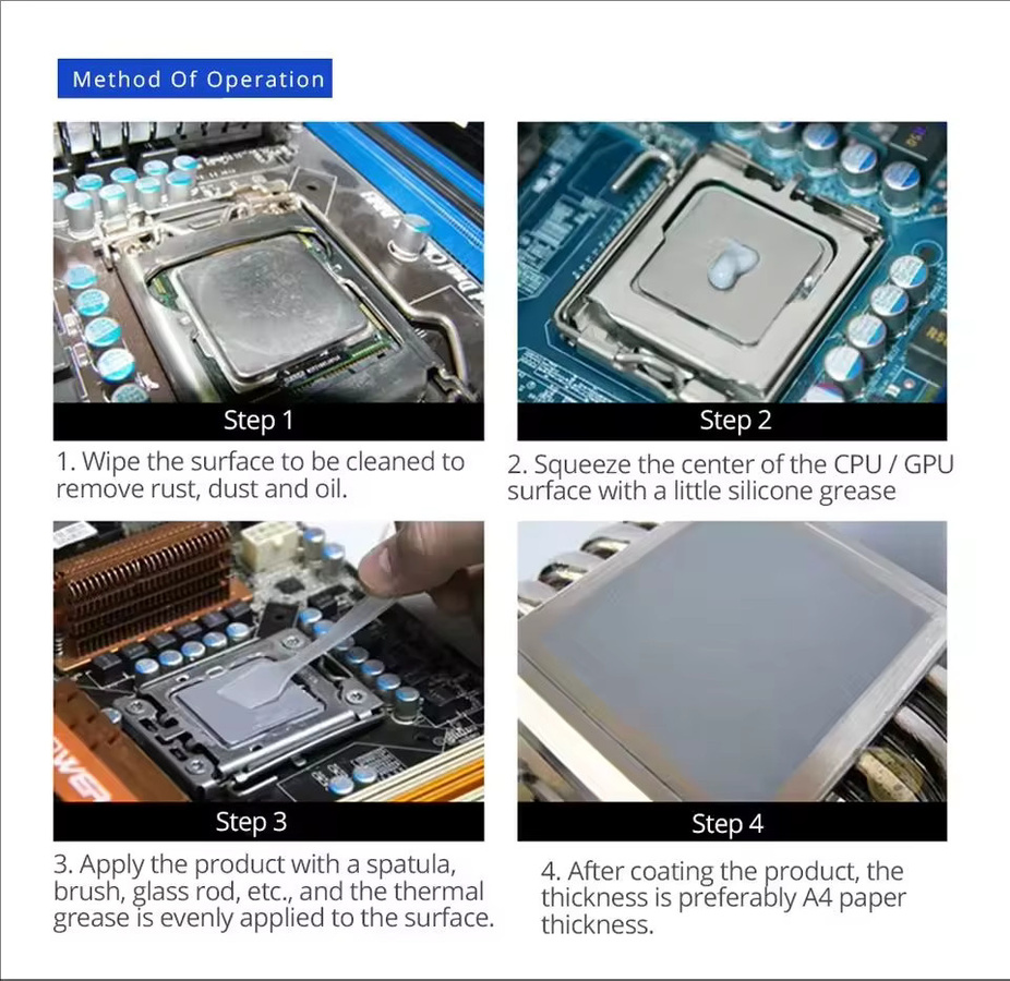 HY410/510/610 Silikon-Wärmeleitpaste in Weiß für CPU GPU Chipsatz Notebook Computer Kühlung, 30g - Bild 3