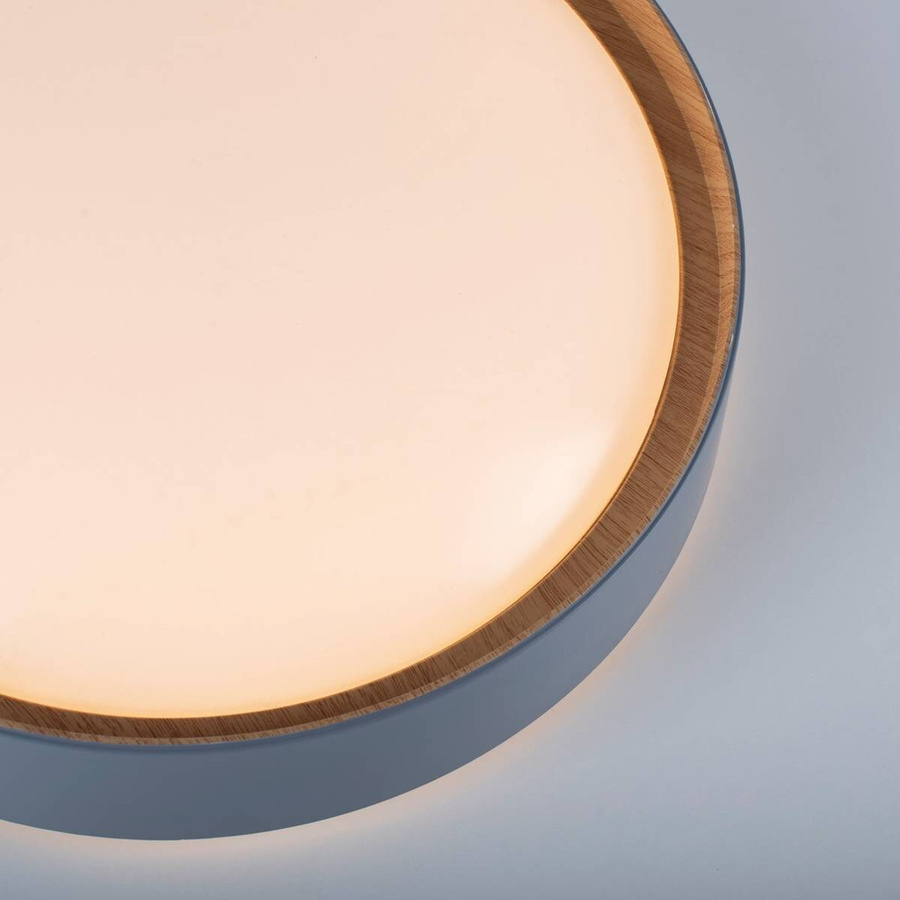 Just Light. LED-Deckenleuchte Emilia Grau, rund, dimmbar, B/T/H: 40 x 40 x 10 cm - Bild 3