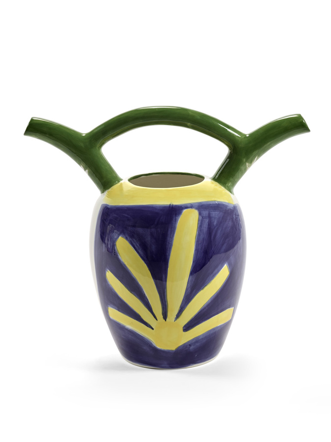 Serax Santiago De Borja Sapotes Vase aus Steinzeug in Mehrfarbig mit organischen Silhouetten - Bild 1