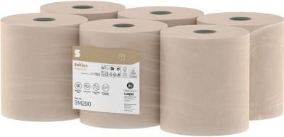 Satino by WEPA Handtuchrollen PureSoft Centerfeed, 2-lagig, beige, B: 20 cm, L: 150 m, 6 Rollen - Bild 1
