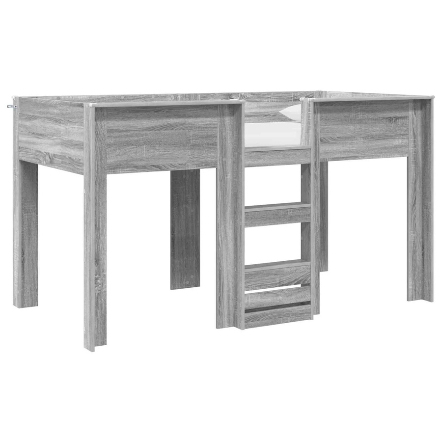 vidaXL Etagenbett für Kinder aus Holzwerkstoff in Grau Sonoma, B/T/H: 80 x 200 cm - Bild 2