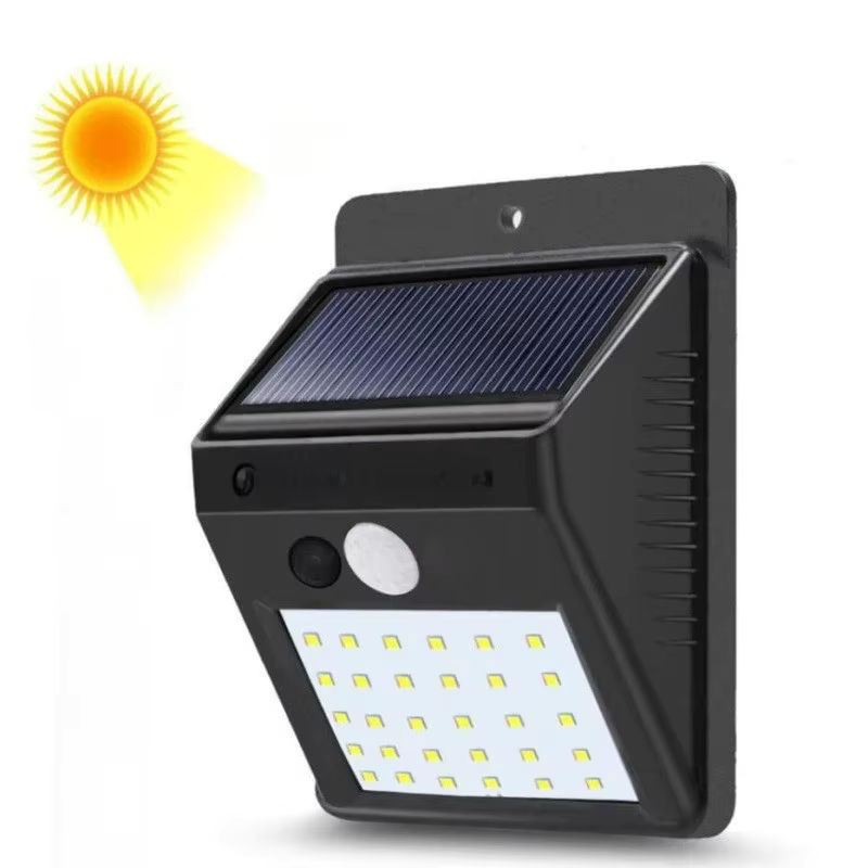 KDULIT Solar LED Außenwandlampe mit Bewegungssensor, Wasserdicht, Schwarz - Bild 7