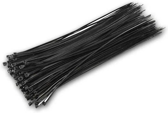 ChiliTec Kabelbinder aus Kunststoff in Schwarz, 100er Pack, Breite: 3,5 mm, Länge: 300 mm - Bild 1