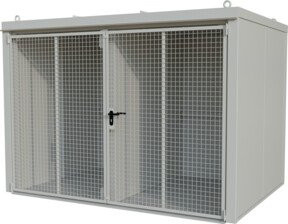 Bauer Südlohn Gasflaschen-Container GFC-B/W M5 in Grauweiß lackiert - Bild 1