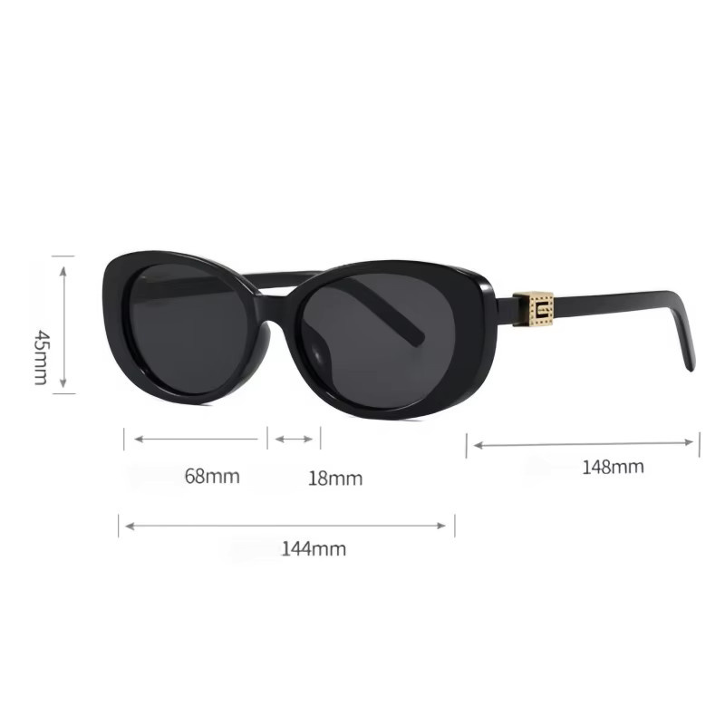 AINII Sonnenbrille, Unisex, Vollrand, Kunststoff, Schwarz - Bild 3