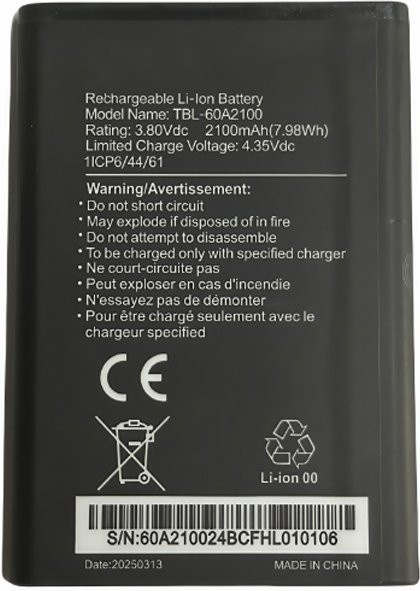 TP-Link Ersatz-Akku TBL-60A2100 für M7000 WLAN-Router, 2100mAh, 3,8V, Schwarz - Bild 1
