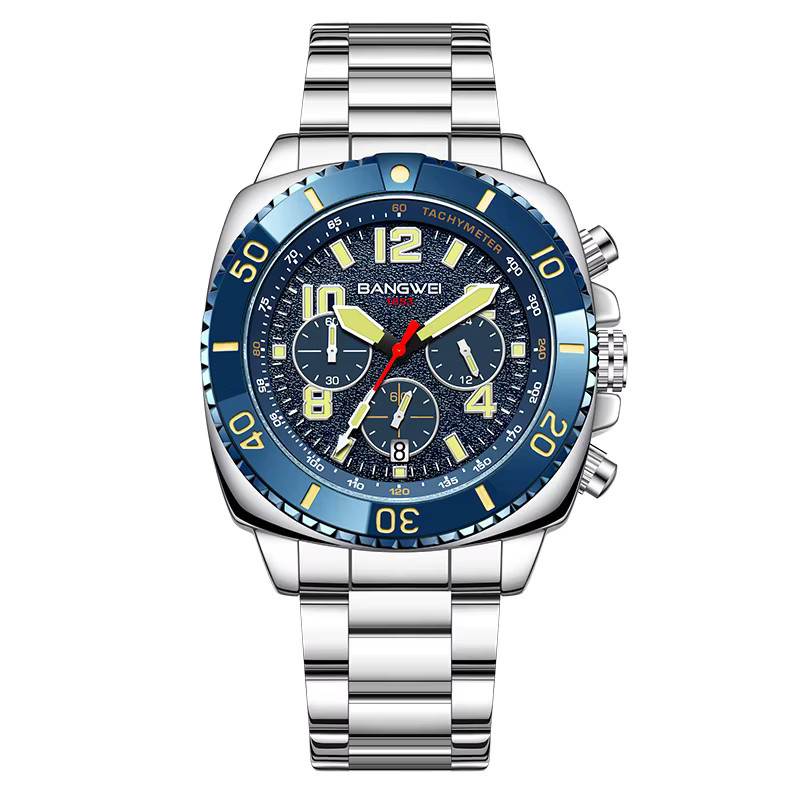 LIGE Armbanduhr Quarz, Edelstahl, Blau, Herren - Bild 7