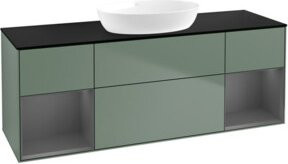 V&B Waschtischunterschrank Finion in Platinblau matt lackiert, Breite: 160 cm, Tiefe: 50,1 cm, Höhe: 50,1 cm - Bild 1