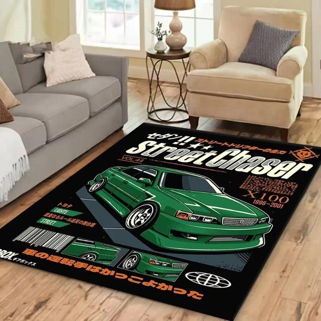 Lodestar Rennwagen-Druckteppich, rutschfest und waschbar, Mehrzweckteppich für Wohnzimmer, Flur oder Küche, B/T: 40 x 60 cm, mehrfarbig - Bild 1