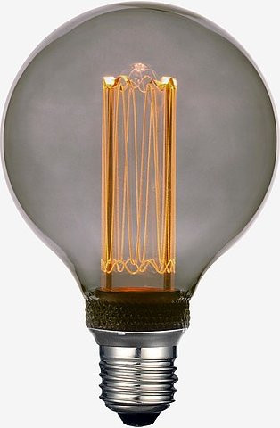 PR Home FUTURE LED SMOKEY Globe Lichtquelle E27 in Grau Transparent, Warmweiß - Bild 1