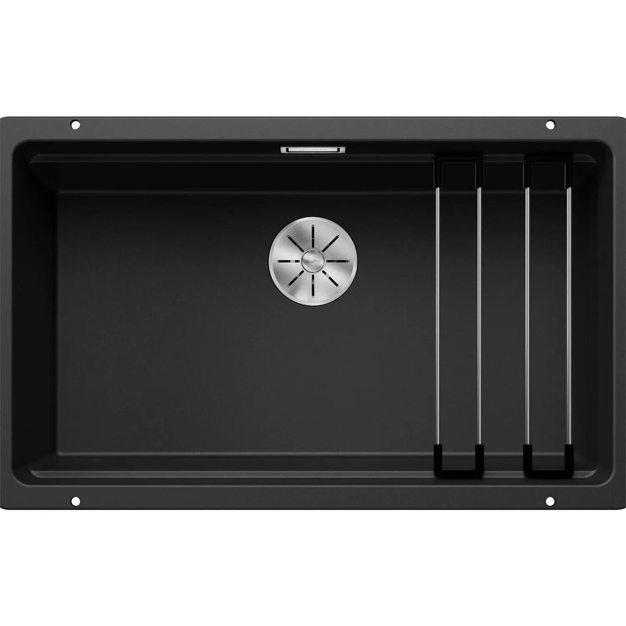 Blanco Etagon 700-U Unterbauspüle aus Granit in Schwarz mit Überlauf und Ablaufsystem, B/T/H: 73,0 x 46,0 x 20,0 cm - Bild 2