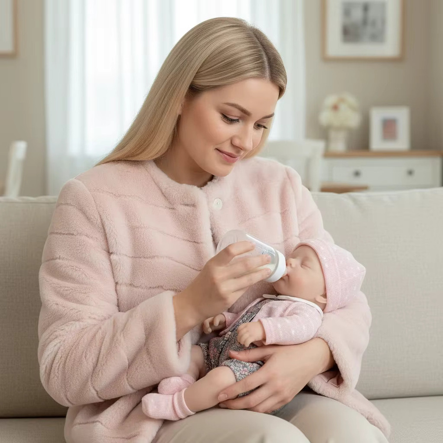 NPK Irys Frühchen Reborn Baby-Puppe, 12-Zoll, Silikon, Weiß, Rosa / Pink - Bild 2