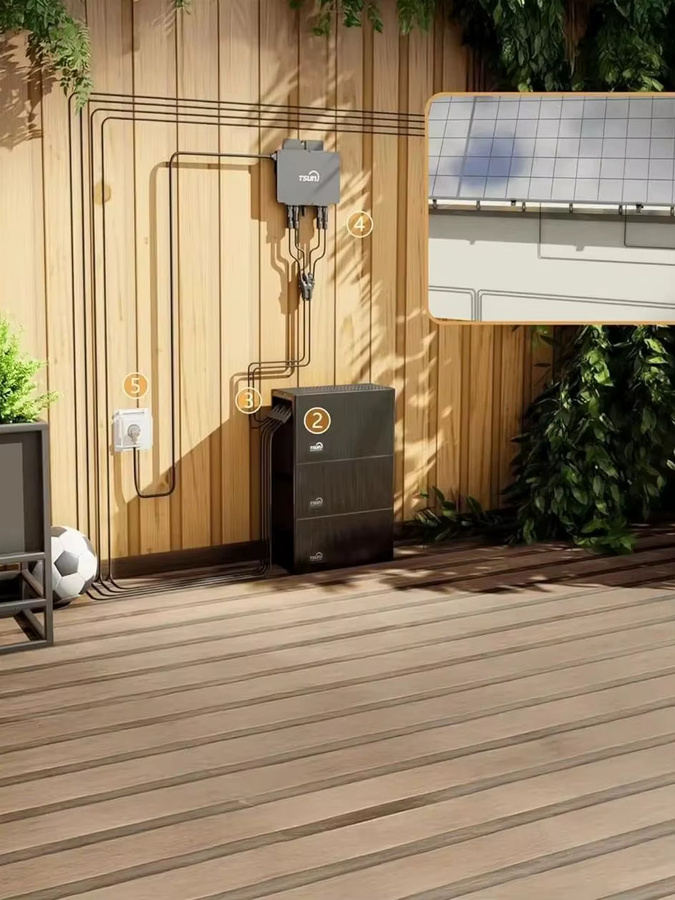 TSUN DCU2000Lite Speicher für Balkonkraftwerke mit 2 kWh Kapazität, 2400W PV-Eingang, 2 MPPT für bis zu 4 Solarpanels und IP65 Schutz - Bild 8