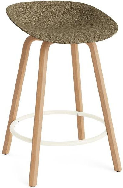 Normann Copenhagen Mat Barhocker Wood in Grün mit Buche und Hanf - Bild 1