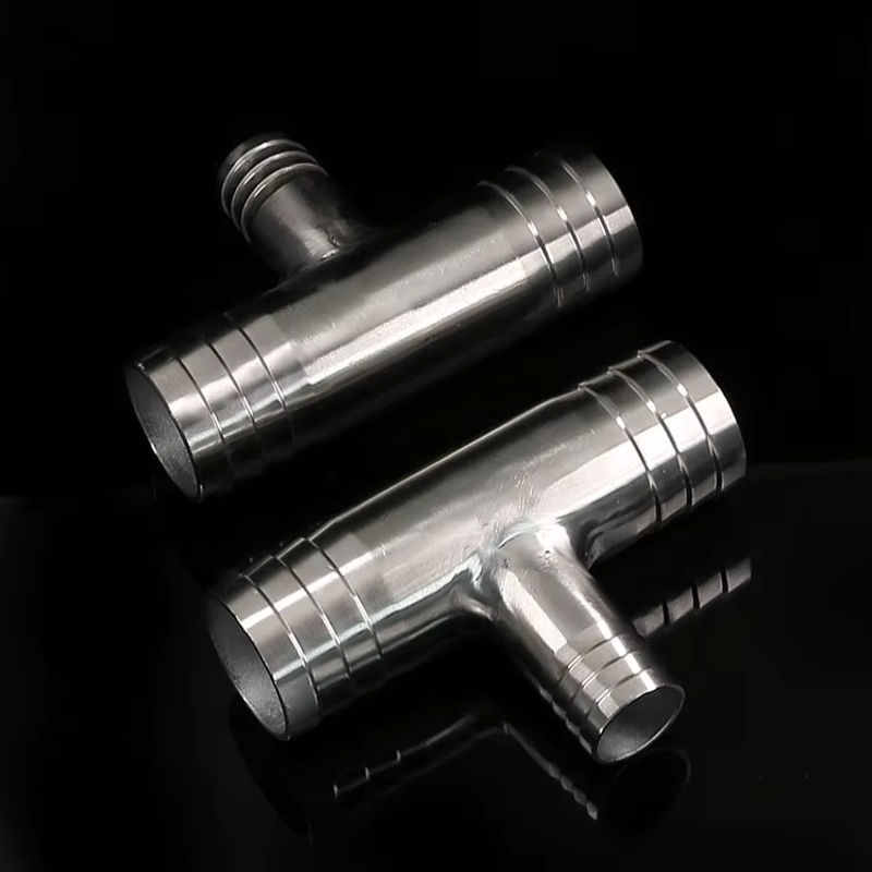 3-Wege-Splitter Reduzier-T-Stück aus 304 Edelstahl als Schlauchtülle und Rohrverschraubung in Silber - Bild 4