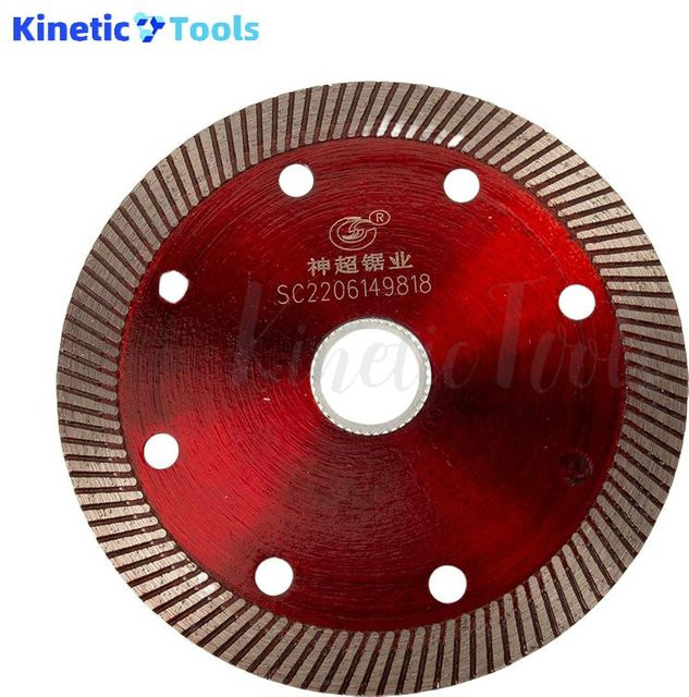 FUDO Deco Turbo Diamant-Sägeblatt-Scheibe für Hartfliesen, Keramik und Mauerwerk, Farbe: Rot, Durchmesser: 125 mm, Dicke: 1,2 mm, Breite: 10 mm - Bild 1