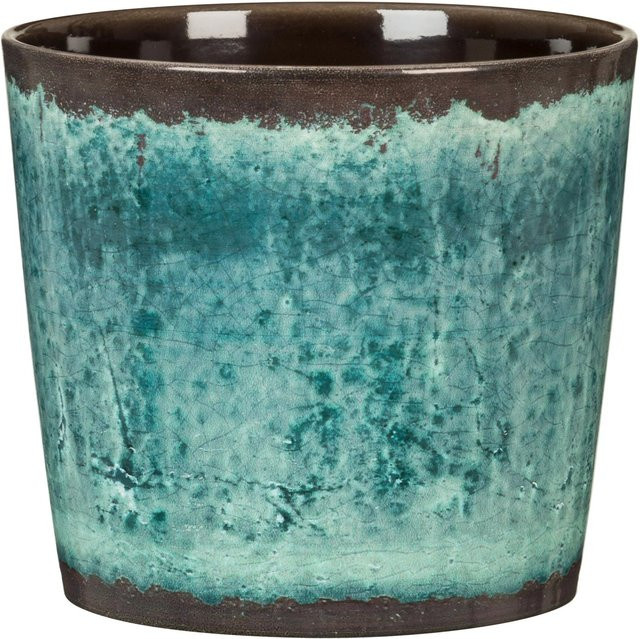 Scheurich Übertopf 870 Keramik Ocean Glaze in Ocean/Turquoise, Durchmesser: 15 cm, Höhe: 14 cm - Bild 1