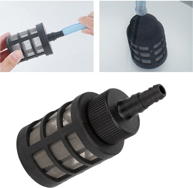 VIBRATITE Einlass-Wasserstopfilter mit Ventil für Hochdruckreiniger-Wasserpumpen, Saugfilter für Wassereinlass, Schwarz - Bild 1