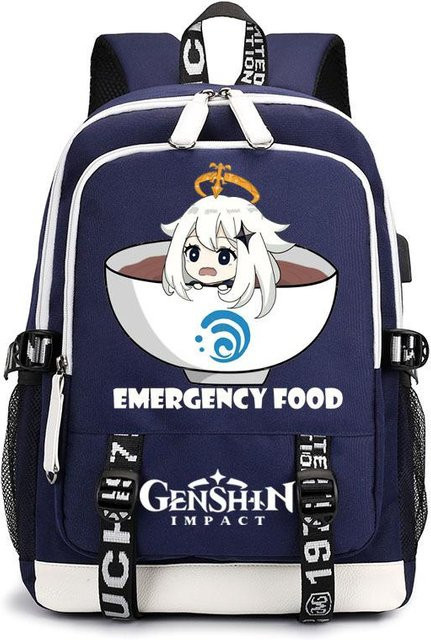 3-teiliges Schulrucksack-Set in Blau aus Oxford-Stoff mit großem Fassungsvermögen inklusive Federmäppchen und Schultergurt - Bild 1