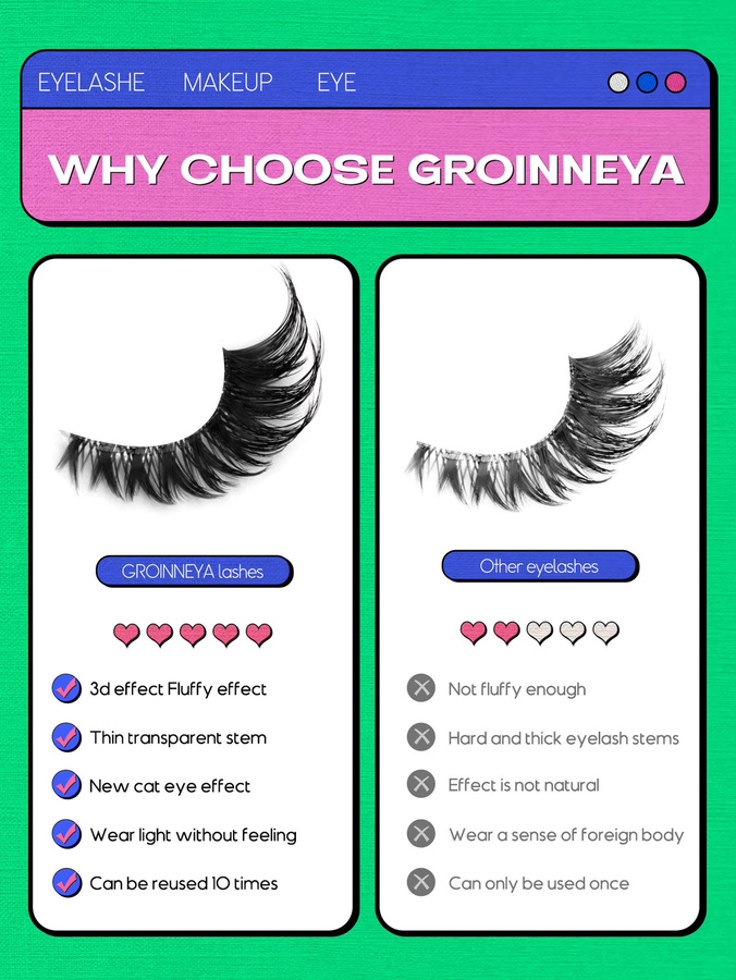 Veltrinay Fake Lashes Cat Eye, Faux Nerz Wimpern, Natural Look - Bild 5