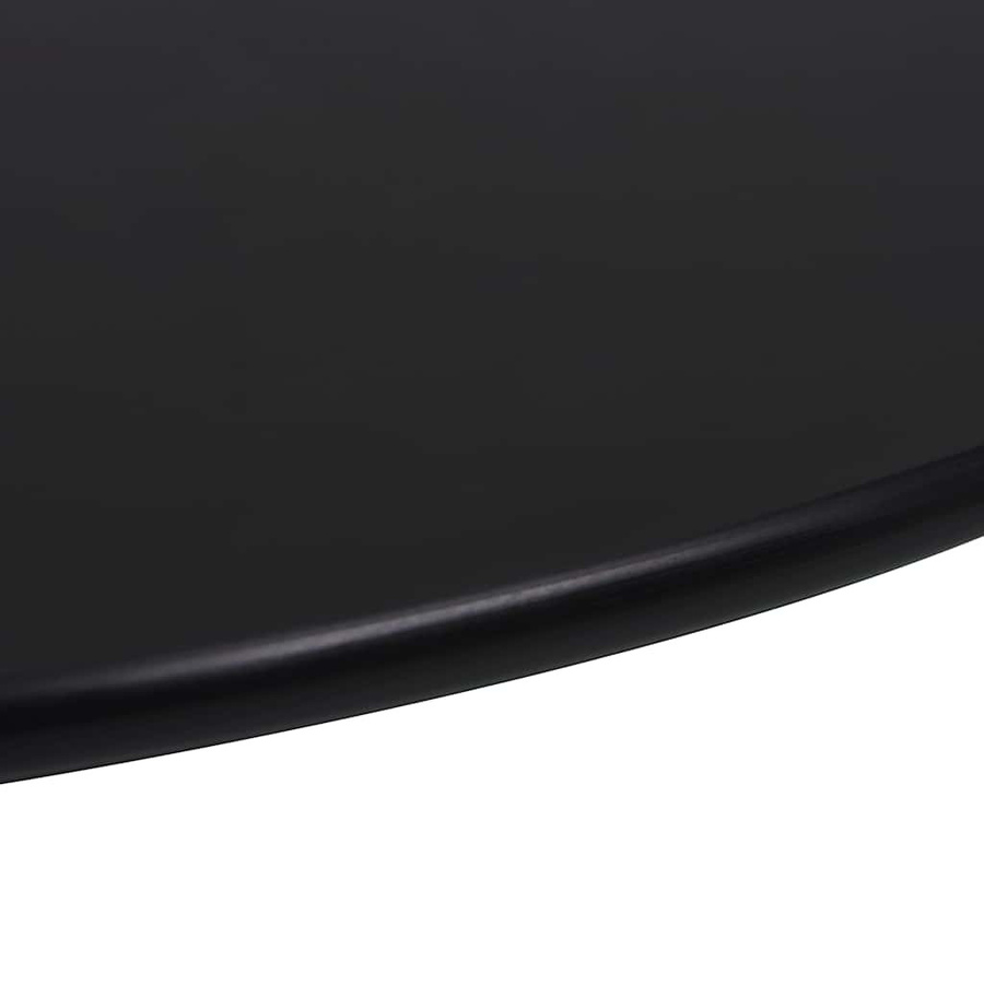 vidaXL Tischplatte aus gehärtetem Glas rund, transparent/schwarz, Durchmesser: 60 cm - Bild 2