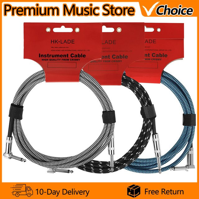 IRIN Audiokabel für E-Gitarre, Bass und Tastatur mit Rauschunterdrückung in Schwarz oder Rot - Bild 1