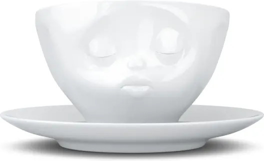 Kaffeetasse mit Untertasse aus Porzellan von Fiftyeight Products in Weiß, 200 ml - Bild 1