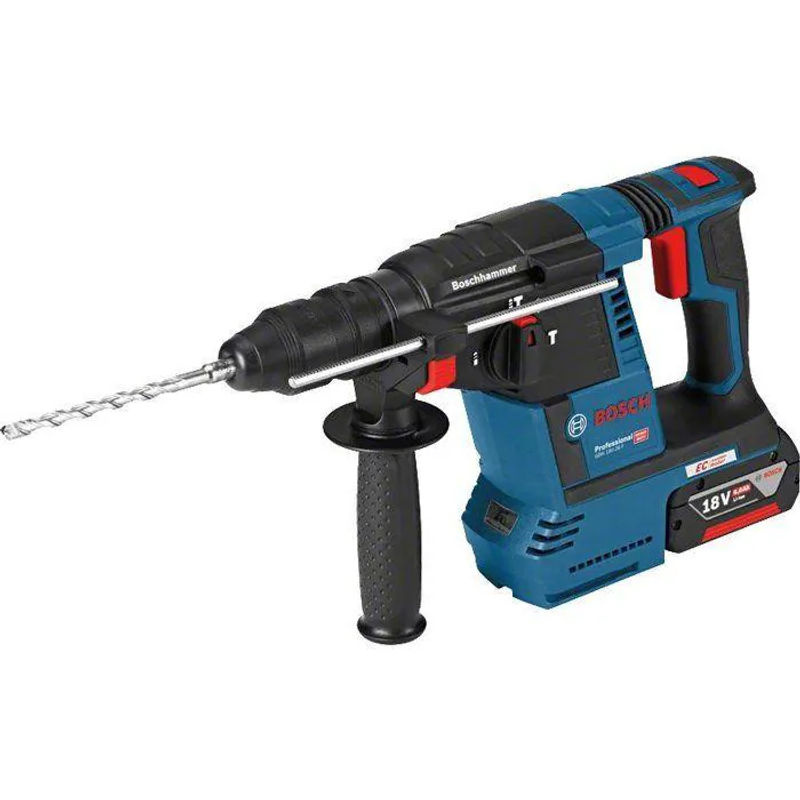 Bosch Professional Akku-Bohrhammer GBH 18V-26 F in Blau mit 2 Akkus und Ladegerät in L-Boxx - Bild 3