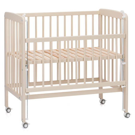 Fillikid 2in1 Beistellbett und Stubenbett Nino aus Buchenholz in Champagner/Beige