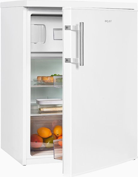 Exquisit Kühlschrank KS18-4-H-170E in Weiss, freistehend mit LED-Innenbeleuchtung und Flaschenregal, H x B x T: 147 x 60 x 61 cm - Bild 1