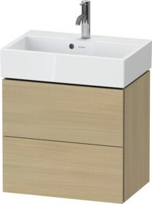 Duravit Waschtischunterschrank Compact L-Cube, wandhängend, 2 Schubladen, B/T/H: 58,4 x 39,1 x 54,4 cm - Bild 1