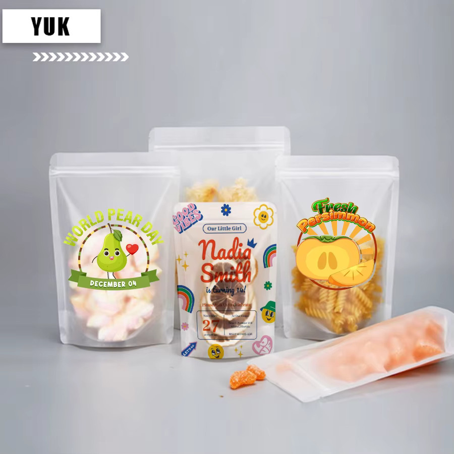 YUKXIANG Transparente PET-Versiegelungsbeutel mit Frost-Effekt für Backwaren und Gebäck - Bild 1