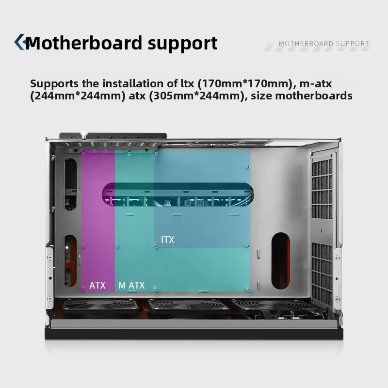 VBNM Enterprise NAS-Gehäuse in Schwarz mit 12 Hot-Swap-Bays, unterstützt ITX, MATX und ATX sowie ATX-Netzteile - Bild 3
