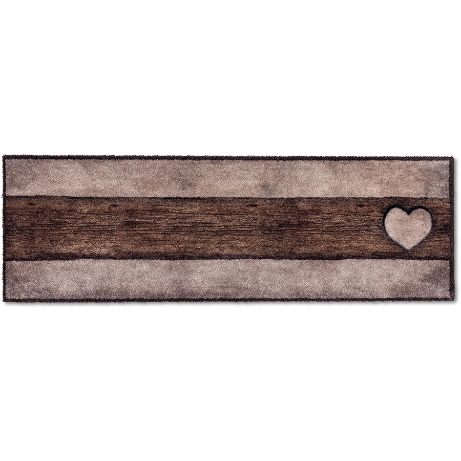 Astra Sauberlaufmatte Pure & Soft Holz Herz, bunt, B: 50 cm, T: 150 cm, H: 0,7 cm - Bild 2