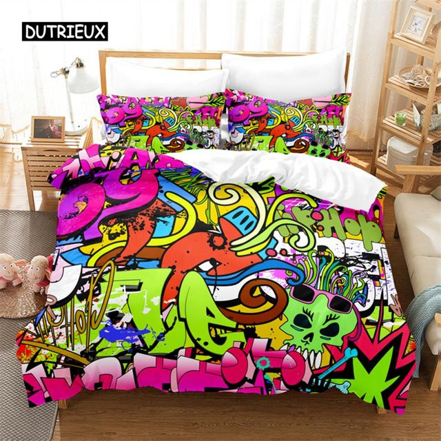 Binchi Outdoor Product Zebra Bettwäscheset mit 3D Digitaldruck, Mikrofaser, Mehrfarbig, B/H: 135 x 200 cm - Bild 1
