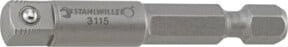 Stahlwille Bit-Verbindungsteil handbetätigt 6kant 1/4 Zoll Außen-4kant 1/4 Zoll, Farbe: Silber/Grau, Länge: 50 mm - Bild 1