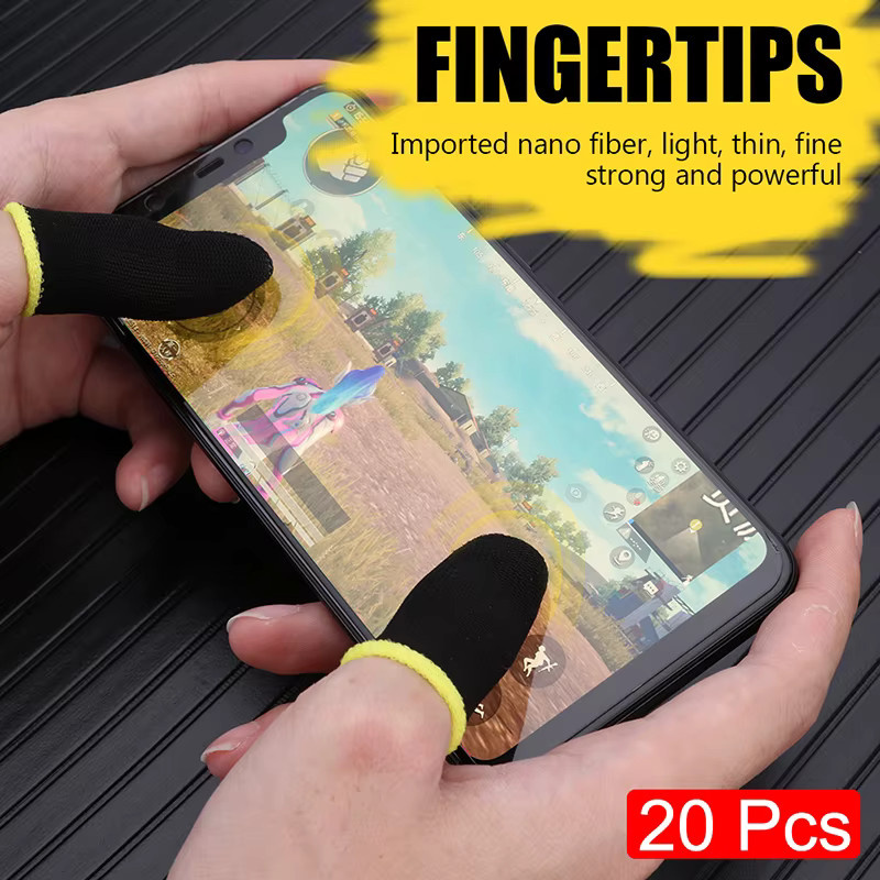 Mosizave Gaming Finger Sleeves für Mobile Gaming, atmungsaktiv und schweißresistent, Farben: Rot und Schwarz, 20 oder 40 Stück - Bild 2