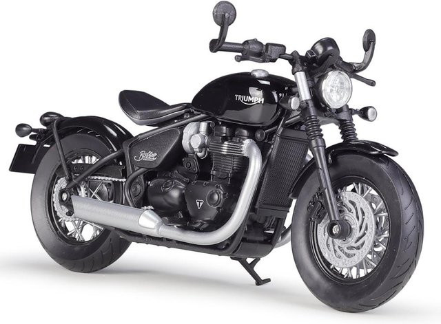 Welly Triumph Bonneville Bobber, Modell Motorrad, 1:12 Maßstab, schwarz - Bild 1