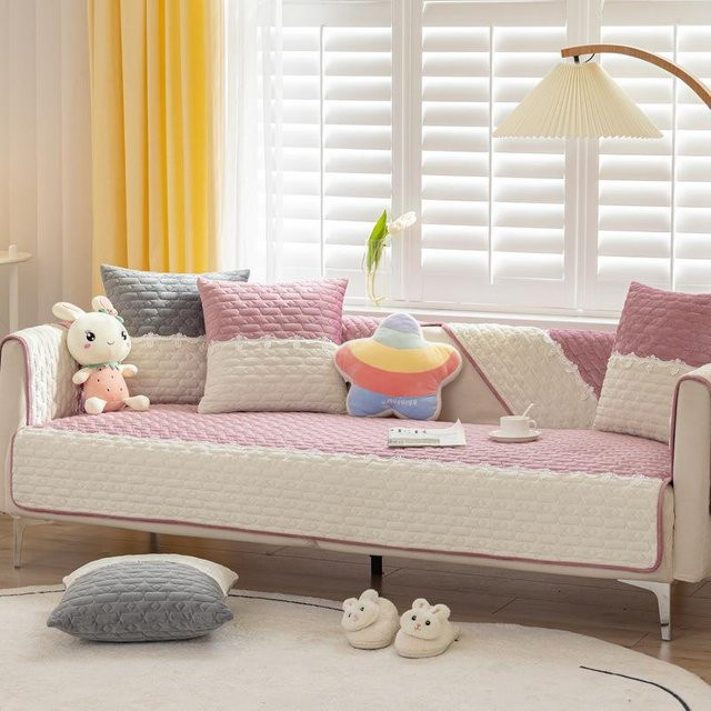 Super Six Sofa-Kissen aus Plüsch mit zweifarbiger Steppung, quadratisch, B/B/H: 70 x 70 x 70 cm - Bild 1