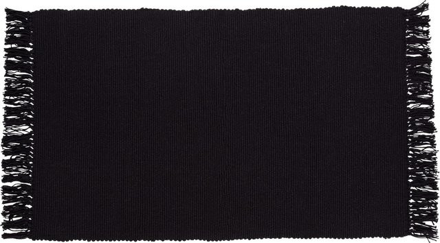 OBI Baumwoll Teppich Uni Anthrazit mit Fransen B: 80 cm, T: 50 cm - Bild 1