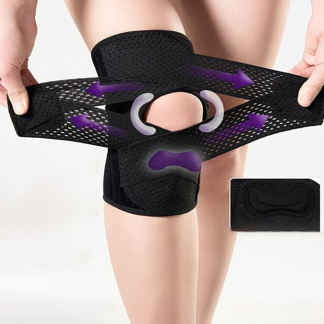 BOTQTOW Kniebandage mit Air-Mesh-Gewebe und Seitenstabilisatoren, Unisex - Bild 1